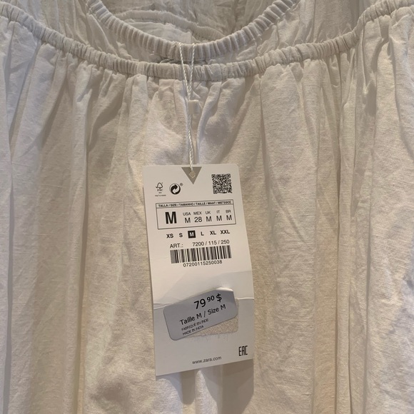 NWT Zara Crocheted Linen-Cotton Blend Dress - Picture 3 of 3